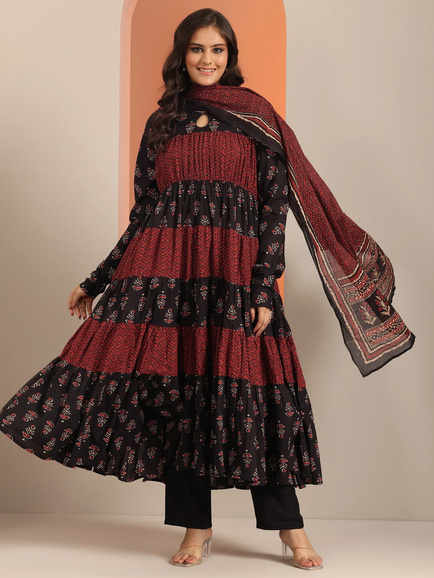 Thread Work Anarkali Suit